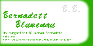 bernadett blumenau business card